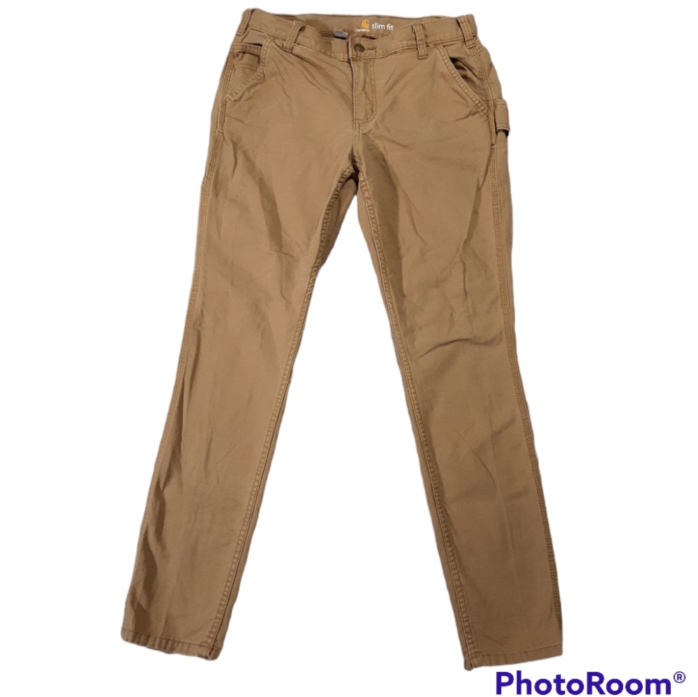 Carhartt Slim Women's 8 Signature Carhartt Brown Utility Jean